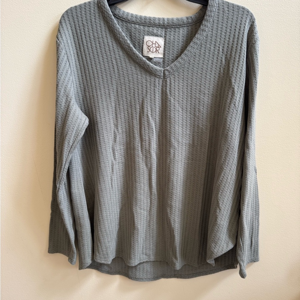 Chaser Gray V-Neck Sweater